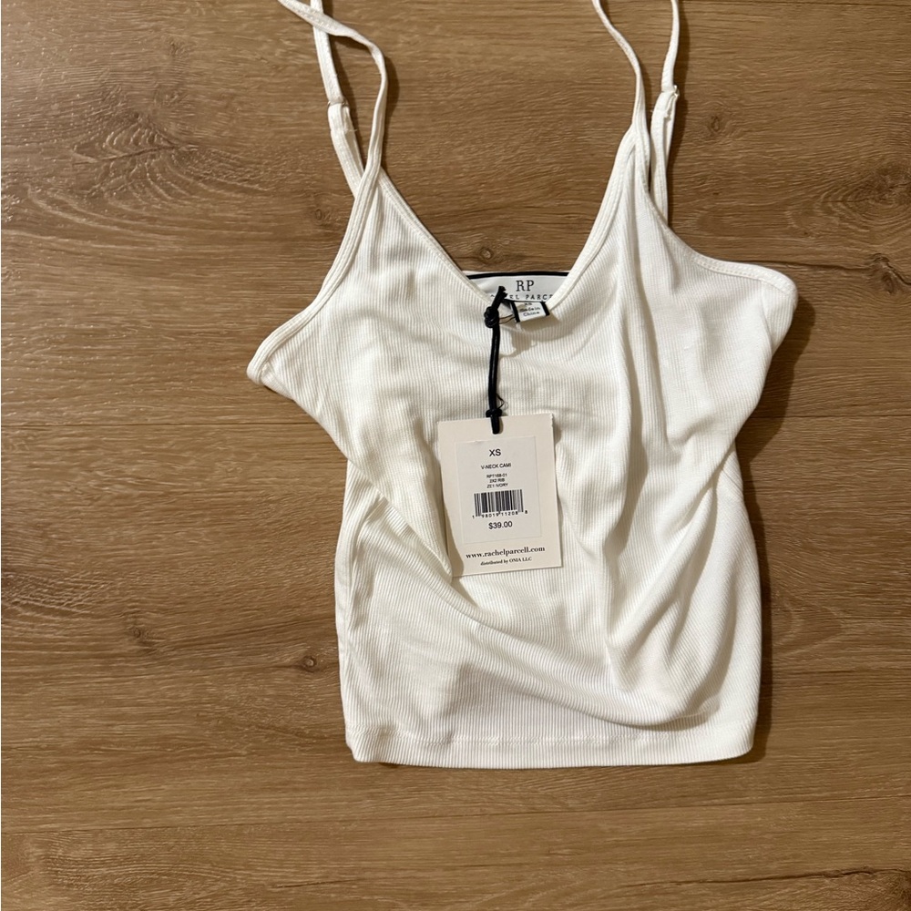 Rachel Parcell NWT White Ribbed Tank Top